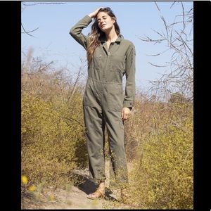 Outer Known ‘The Station Jumpsuit’ in green.  Size M.